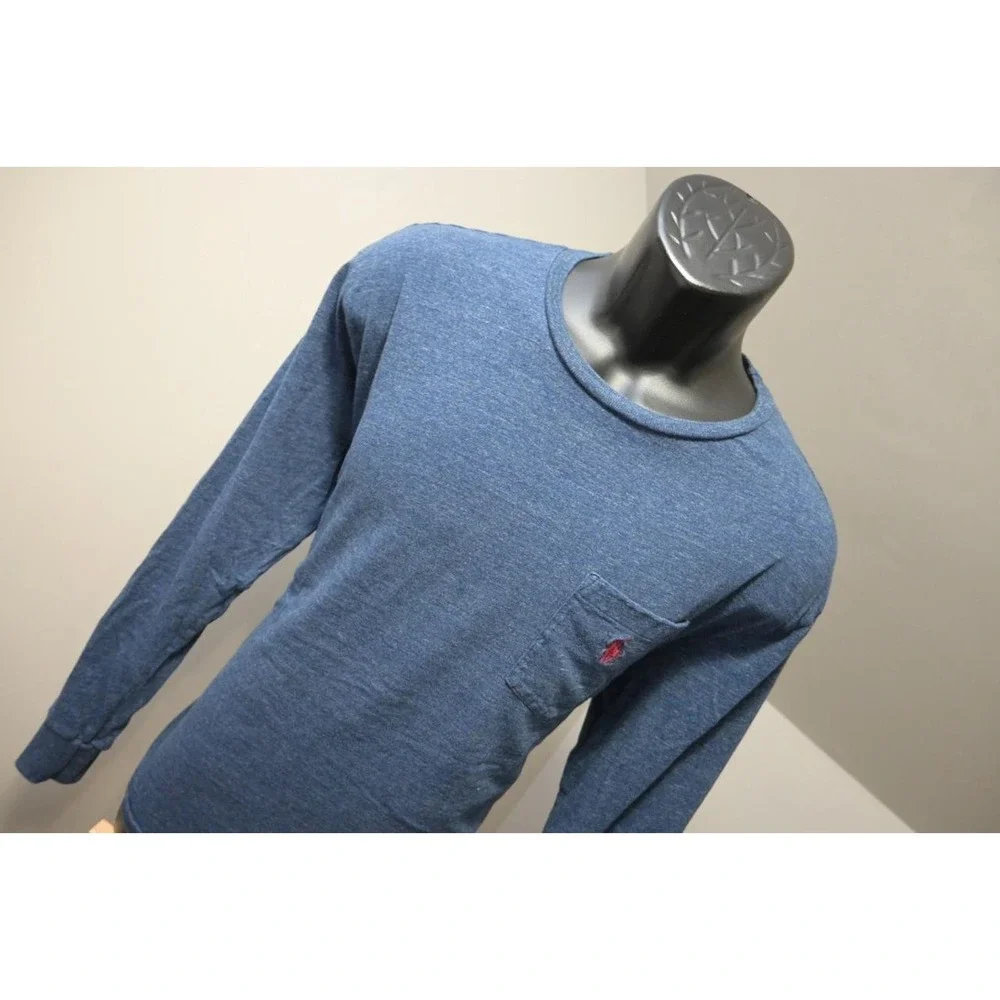 Polo Ralph Lauren Tee Shirt Classic Fit Marled Dark Blue Mens Sz‎ Large